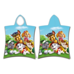 Borea Παιδικό Πόντσο Βαμβακερό Βελούδινο Paw Patrol 320gsm 50 x 115 cm Τυρκουάζ