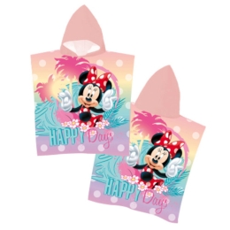 Borea Παιδικό Πόντσο Microfiber Minnie 55 x 110 cm Ροζ