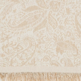 Borea Ριχτάρι Βαμβακερό Τριθέσιο Paisley 180 x 300 cm Μπεζ