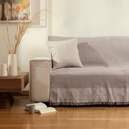 Borea Ριχτάρι Βαμβακερό Τριθέσιο Iris 180 x 300 cm Ροζέ