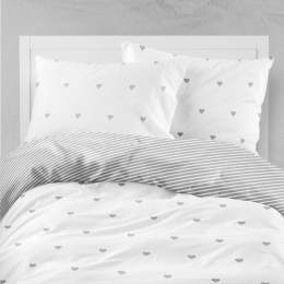 Borea Σεντόνι Mix & Match Diagonal Μονό 160 x 240 cm Γκρι