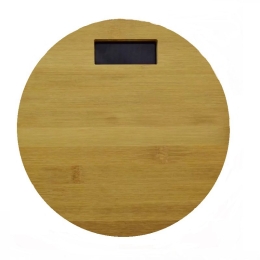 TnS Ψηφιακή Ζυγαριά Στρογγυλή Bamboo 180KG Max 33x33 cm