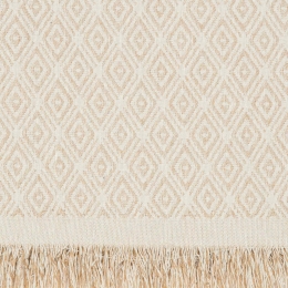 Borea Ριχτάρι Βαμβακερό Διθέσιο Ikat 180 x 250 cm Εκρού