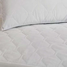 Borea Επίστρωμα Καπιτονέ Αδιάβροχο Polycotton 160 x 200 cm + 40 cm Λευκό