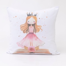 Borea Μαξιλάρι Διακοσμητικό Printed Princesa 45 x 45 cm Λευκό