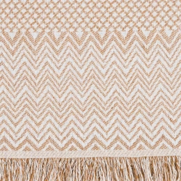 Borea Ριχτάρι Βαμβακερό Τετραθέσιο Tribal 180 x 350 cm Μπεζ