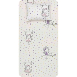 Borea Σεντόνι Σετ 2ΤΜΧ Swing Μονό 160 x 240 cm + 50 x 70 cm Λευκό