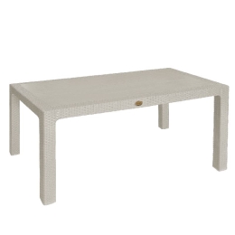 Bonsai Home Τραπέζι Rattan PP 90x150x75 Μπεζ