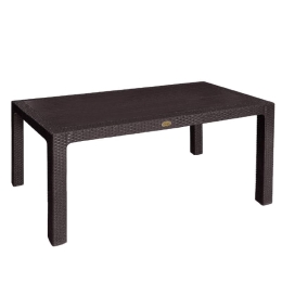 Bonsai Home Τραπέζι Rattan PP 75x120x75 Καφέ