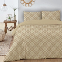 Isadore Lorreine Σετ Σεντόνια King Size Φανελένια 240x270 – Geometrica Μπεζ