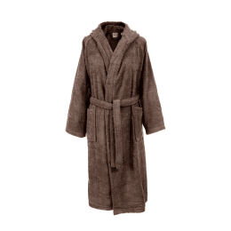 Ariete Casa Μπουρνούζι Βαμβακερό 500gsm με Κουκούλα - Cozy Καφέ L-XL, XL-XXL