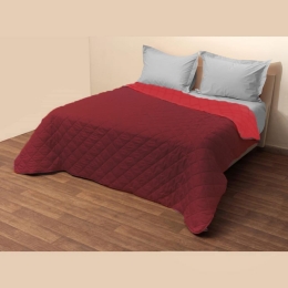 Bonsai Home Κουβερλί Δίχρωμο Υπέρδιπλο 220x240 με Ανάγλυφο Φλοράλ Μπορντώ/Κόκκινο