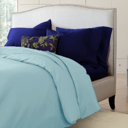 Ariete Casa Σετ Παπλωματοθήκη Βαμβακερή Περκάλι 250 TC King Size 240×260 - Homeport Άκουα / Μπλε