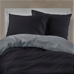 Isadore Lorraine Πάπλωμα Διπλής Όψης Μονό 160×240 – Microsatin Μαύρο/Γκρι