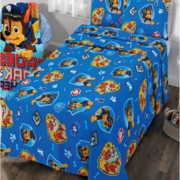 Bonsai Home Πάπλωμα Μονό 160x240 Βαμβακερό Περκάλι 160 TC  – Paw Patrol Μπλε