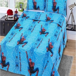 Bonsai Home Πάπλωμα Μονό 160x240 Βαμβακερό Περκάλι 160 TC  – Spiderman Γαλάζιο