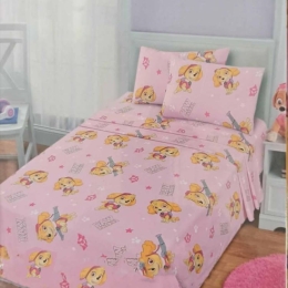 Bonsai Home Πάπλωμα Μονό 160x240 Βαμβακερό Περκάλι 160 TC  – Paw Patrol Ροζέ