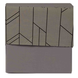 Ariete Casa Σετ Σεντόνια Μονά Percale 160×260 - Principe Line Γκρι/Ποντικί