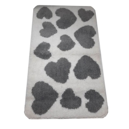 Amo la Casa Πατάκι Μπάνιου Σχ.Heart Bath 50Χ80 cm Λευκό