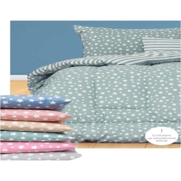 Πάπλωμα μονό 160Χ240 cm Σχ.Star Βαμβακερό 160 TC Microsilk Βεραμάν