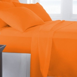 Ariete Casa Σεντόνι Βαμβακερό Μονό 160x240 Πορτοκαλί