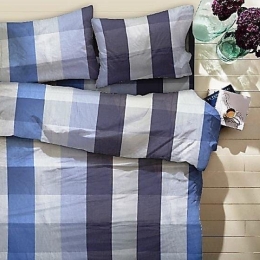Isadore Lorraine Σετ Παπλωματοθήκη King Size Βαμαβκοσατέν 235×265 – AVI Μπλε/Γαλάζιο