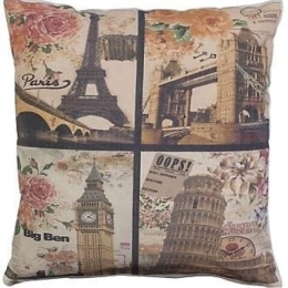 Bonsai Home Μαξιλάρι Printed Paris 45Χ45 cm