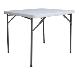 Τραπέζι catering Comfort pakoworld πτυσσόμενο σε λευκή απόχρωση 80x80x74εκ