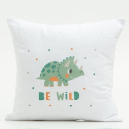Borea Μαξιλάρι Διακοσμητικό Printed Dino 45 x 45 cm Λευκό