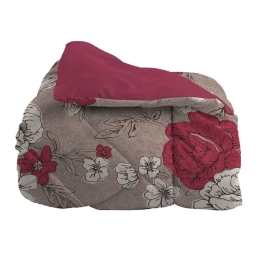 Amo la Casa Πάπλωμα Μονό Microsatin 170×250 –  Syrah Φλοράλ Μπεζ