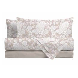 Amo la Casa Σετ Σεντόνια King Size Φανελένια με Λάστιχο 240X290 – Syrah Μπεζ