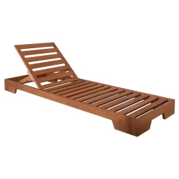 Verano ξαπλώστρα από ξύλο οξυάς 75x213x16 εκ