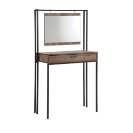 Pallet w τουαλέτα με καθρέπτη από ξύλο και μέταλλο 84x45x150 εκ
