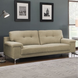 Note καναπές τριθέσιος υφασμάτινος cappuccino 211x89x85 εκ