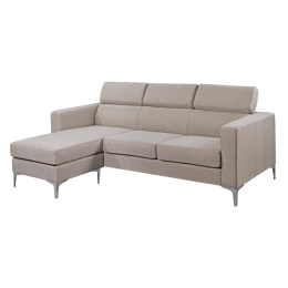 Dover γωνιακός καναπές σε χρώμα cappuccino αναστρέψιμος 198x149x89 εκ