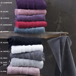 Laura πετσέτα soft gray προσώπου 50x90 εκ
