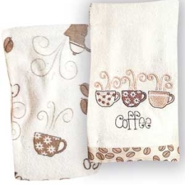 Coffee σετ πετσέτες κουζίνας δύο τεμαχίων βελουτέ 45x65 εκ