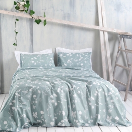 Everly μπλε σετ σεντόνια nova με λάστιχο 105x205 συν 25 εκ