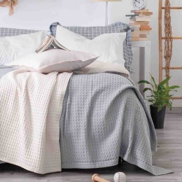 Lexy κουβέρτα πικέ λευκή 160x240 εκ