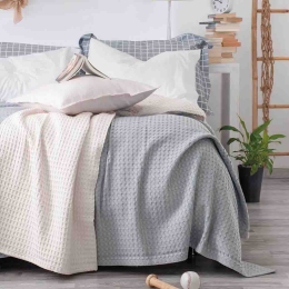 Lexy κουβέρτα πικέ εκρού 230x250 εκ