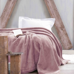 Velour πούδρα παιδική κουβέρτα βελουτέ 160x220 εκ