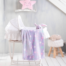 Starday βρεφική κουβέρτα flannel fleece που φωσφορίζει στο σκοτάδι 80x110 εκ