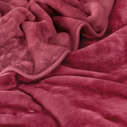 Velour κόκκινο ροδί βελουτέ κουβέρτα king size 240x260 εκ