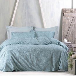 Melrose πράσινο σετ παπλωματοθήκη flannel 225x240 εκ  