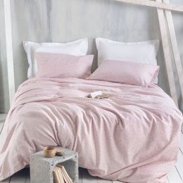 Melrose ροζ σετ παπλωματοθήκη flannel 225x240 εκ  