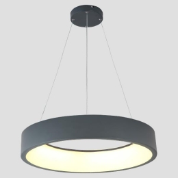 Γκρι φωτιστικό κρεμαστό led στρογγυλό 45x150 εκ