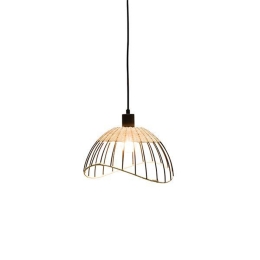 Φωτιστικό κρεμαστό μονόφωτο max rattan από rattan 30x175 εκ