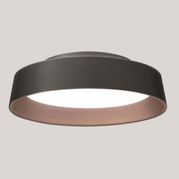 Μαύρη καφέ γκοφρέ πλαφονιέρα μεταλλική led 45x9 εκ