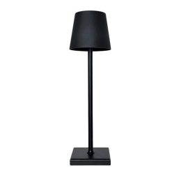 Πορτατίφ αφής επαναφορτιζόμενο led dimmable μαύρο αλουμινίου 10x38 εκ