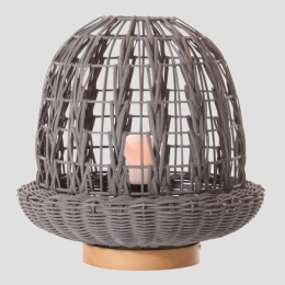 Πορτατίφ γκρι από rattan 30x30 εκ